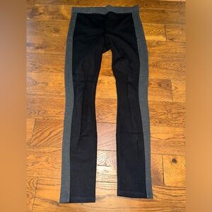 NYDJ Black with Charcoal Side Stripe Pull-On Legging Pants size 10